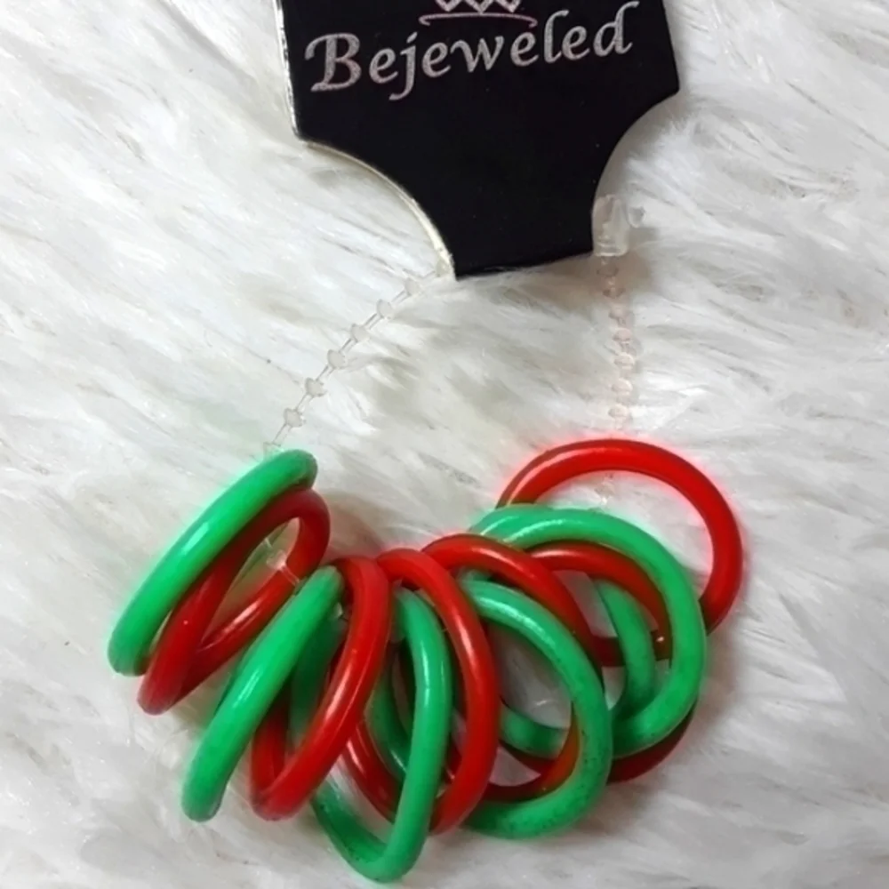 ☄Bejeweled Vintage Style Rubber Christmas Rings